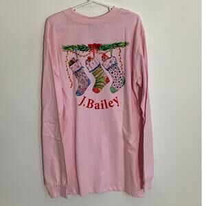 J. Bailey Stocking Logo‎ Tee NWT size 12